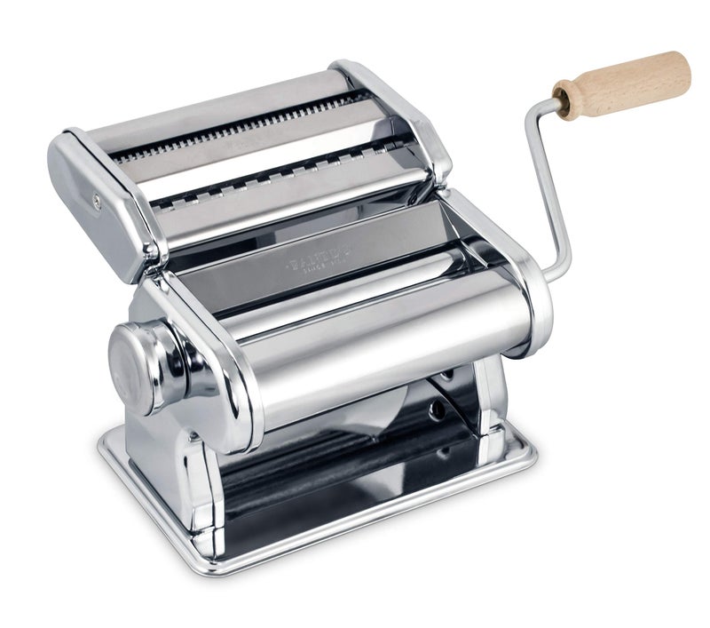Fante's Fanteâ€™s Double Cutter Classic Pasta Maker, Hand-Crank Noodle Press with Adjustable Thickness Settings for Fresh Homemade Pasta, Dumplings - Image 1
